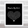 Jennifer Rush Power Of Love Black Heart Song Lyric Wall Art Print