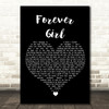 Jon Langston Forever Girl Black Heart Song Lyric Wall Art Print