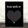 Oasis Roll With It Black Heart Song Lyric Wall Art Print