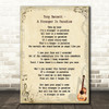 Tony Bennett A Stranger In Paradise Song Lyric Quote Print