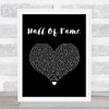 The Script Hall Of Fame Black Heart Song Lyric Wall Art Print