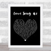 The White Buffalo Love Song #1 Black Heart Song Lyric Wall Art Print