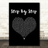 Whitney Houston Step By Step Black Heart Song Lyric Wall Art Print