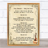 Tony Bennett Body And Soul Song Lyric Quote Print
