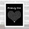 Bugzy Malone Memory Lane Black Heart Song Lyric Wall Art Print