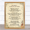 Tony Bennett The Way You Look Tonight Song Lyric Quote Print