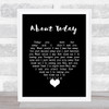 The National About Today Black Heart Song Lyric Wall Art Print