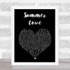 Upchurch Summer Love Black Heart Song Lyric Wall Art Print