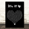 Bob Marley Stir It Up Black Heart Song Lyric Wall Art Print