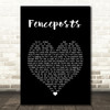 Cody Johnson Fenceposts Black Heart Song Lyric Wall Art Print