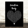 Taylor Swift London Boy Black Heart Song Lyric Wall Art Print