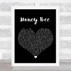 Blake Shelton Honey Bee Black Heart Song Lyric Wall Art Print