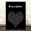 Ed Sheeran Barcelona Black Heart Song Lyric Wall Art Print