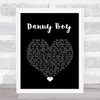 Frederic Weatherly Danny Boy Black Heart Song Lyric Wall Art Print