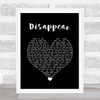 Hoobastank Disappear Black Heart Song Lyric Wall Art Print