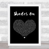 The Vamps Shades On Black Heart Song Lyric Wall Art Print