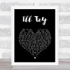 Alan Jackson I'll Try Black Heart Song Lyric Wall Art Print