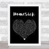 Kane Brown Homesick Black Heart Song Lyric Wall Art Print