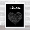 Boyz II Men I Swear Black Heart Song Lyric Wall Art Print