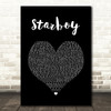 The Weeknd Starboy Black Heart Song Lyric Wall Art Print