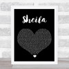 Jamie T Sheila Black Heart Song Lyric Wall Art Print