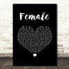 Keith Urban Female Black Heart Song Lyric Wall Art Print