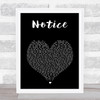 Thomas Rhett Notice Black Heart Song Lyric Wall Art Print