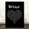 Years & Years Desire Black Heart Song Lyric Wall Art Print