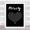 Brett Young Mercy Black Heart Song Lyric Wall Art Print