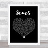 James Bay Scars Black Heart Song Lyric Wall Art Print