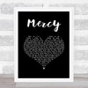 Muse Mercy Black Heart Song Lyric Wall Art Print