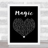 Olivia Newton-John Magic Black Heart Song Lyric Wall Art Print