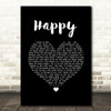 Secrets in Stereo Happy Black Heart Song Lyric Wall Art Print