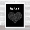 The Wolfe Tones Grace Black Heart Song Lyric Wall Art Print