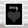 Camila Cabello Easy Black Heart Song Lyric Wall Art Print