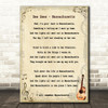 Bee Gees Massachusetts Song Lyric Quote Print