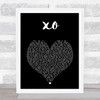 Beyonce XO Black Heart Song Lyric Wall Art Print