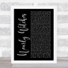 Panic! At The Disco Nearly Witches (Ever Since We Met...) Black Script Song Lyric Wall Art Print