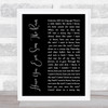 Creedence Clearwater Revival Have You Ever Seen The Rain Black Script Song Lyric Wall Art Print