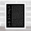 Sammy Kershaw You Are The Love Of My Life Black Script Song Lyric Wall Art Print