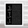 Ray Charles & Willie Nelson Seven Spanish Angels Black Script Song Lyric Wall Art Print