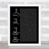 Meghan Trainor All About That Bass Black Script Song Lyric Wall Art Print