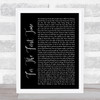 The Script For The First Time Black Script Song Lyric Wall Art Print