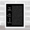 Ben Rector Forever Like That Black Script Song Lyric Wall Art Print