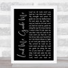 Elvis Presley Lead Me, Guide Me Black Script Song Lyric Wall Art Print