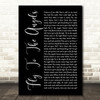 Slaughter Fly To The Angels Black Script Song Lyric Wall Art Print