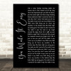 Jason Aldean You Make It Easy Black Script Song Lyric Wall Art Print