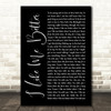 Lauv I Like Me Better Black Script Song Lyric Wall Art Print