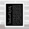 The Righteous Brothers Unchained Melody Black Script Song Lyric Wall Art Print