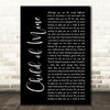 Carole King Child of Mine Black Script Song Lyric Wall Art Print